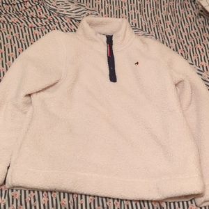 White Sherpa tommy Hilfiger hoodie
